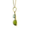 Anhänger 585 Gelbgold Peridot/Sky Blue Topas 