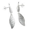 Earrings Crease concave silver 