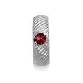 Ring Silber Waves pink Turmalin 5 mm rund fac