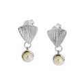 Stud earrings Strandcores silver pearl 5 mm 