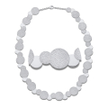 Necklace Dots silver light Disk 50 cm