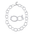 Collier Dots silver light oval