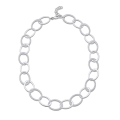 Collier Dots silver light oval