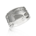 Ring City of Warnemünde silver oxidised 10 mm wide