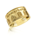 City ring Bremerhaven silver gold plated