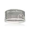 City ring Munich silver oxidised
