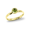 Ring Gold 585 Peridot 5 mm cab