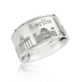 Ring City Berlin silver light 10 mm wide