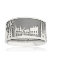 Ring City of Lübeck silver oxidised