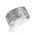 City Ring Cologne Silver oxidised 10 mm wide