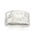 Island ring Sylt silver light 10 mm wide