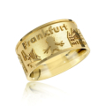 City ring Frankfurt am Main silver gold plated