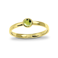 Ring Gold 585 Peridot 4 mm cab