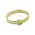 Ring Gold 585 Peridot 4 mm cab