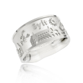 Island ring Sylt silver light 10 mm wide