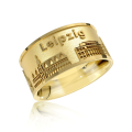 Ring City of Leipzig gold plated