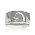 City Ring Cologne Silver oxidised 10 mm wide