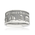 City ring Bremerhaven silver oxidised