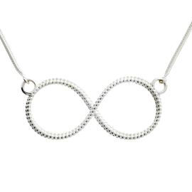 Anhänger Silber Dots Infinity 35 mm