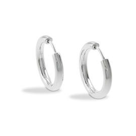 Creole 925 Silber poliert mit Scharnier 20 mm rund