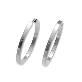 Creole 925 Silbert matt Scharnier 36 x 3 mm rund