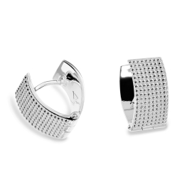 Creole Dots 925 silver light with hinge