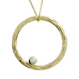 Anhänger Crease 585 Gold Brilliant 3 mm fac