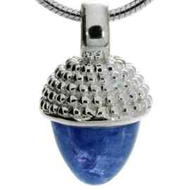 Anhänger Dots Eichel si Tansanit 8 mm cab