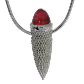 Anhängeri Dots Amphore si rosa Turmalin 8 mm cab