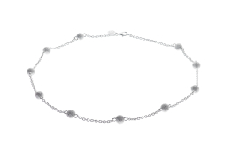 Collier Dots Silber-hell Kugel 8 mm