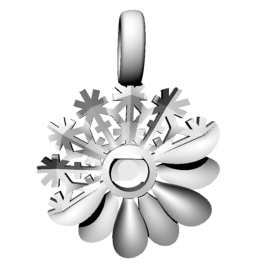 Lenk 3 mm Weißer Topas 13 mm Silber-oxydiert