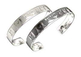 Borkum bangle ladies silver light
