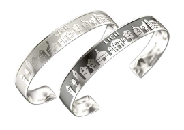 Lich bangle ladies silver oxidised