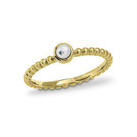 Ring Dots 585 Gold 3 mm, Perle 3 mm rund