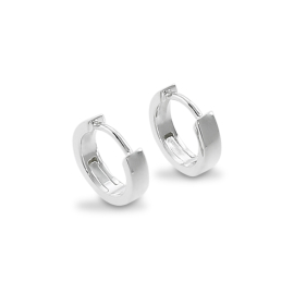 Creole 925 Silber poliert mit Scharnier 12 x 3 mm rund