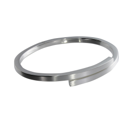 Bangle 925 silver matt with hinge to open