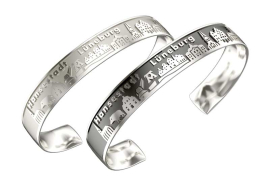 Lüneburg bangle silver oxidised