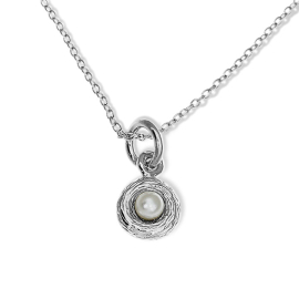 Pendant silver-rhod. withpearl