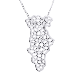 Anhänger Dots Milchstrasse Silber 42x20 mm