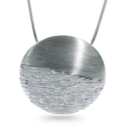 Pendant silver crease gradient 35 mm