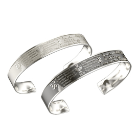 Bangle one world silver oxdated men size