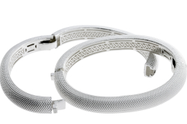 Armreif Dots 9 mm Silber hell