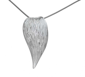 Anhänger Crease Silber Blatt 49 mm