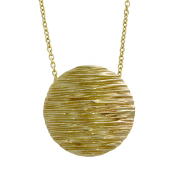 Pendant Crease round 12.0 mm 585 Gold