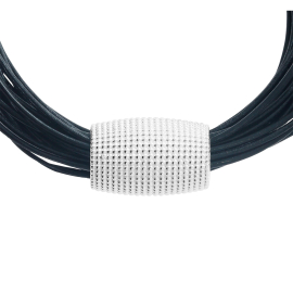 Dots Tube 22 x 14 mm light silver