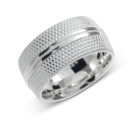 Ring Dots No4 silver 10 mm