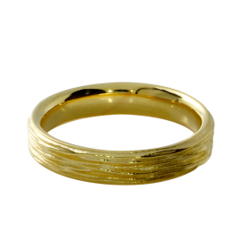 Ring si Crease 4 mm si gold plated
