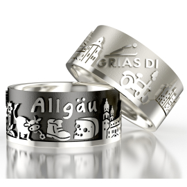 Bergring Allgäu Silber oxydiert