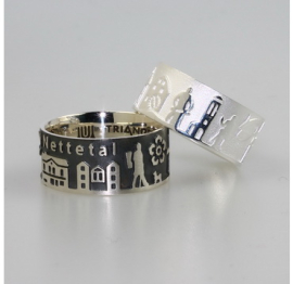 City Ring Nettetal Silver-Oxyd