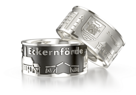 Stadtring Eckernförde silber oxydiert